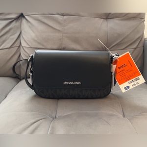 Michael Kors, Black/Grey, Leather, crossbody